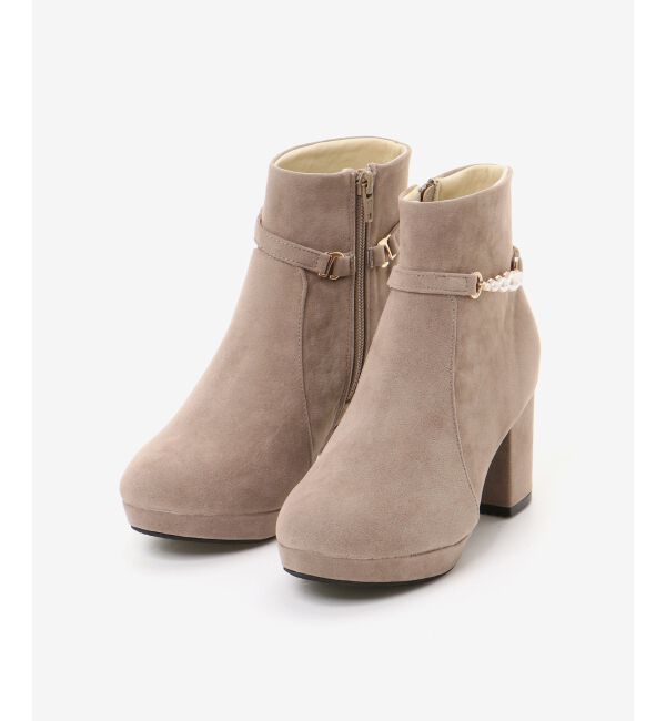 MAJESTICLEGON「取り外しできるパールブーツ」|ショートブーツ|