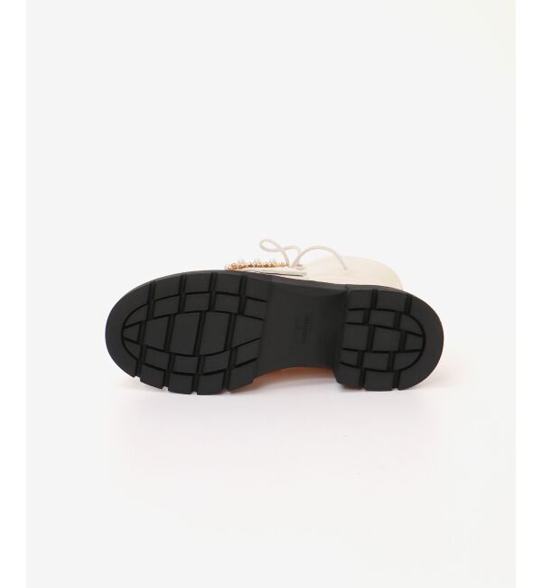 MAJESTICLEGON「パールバックルレースアップブーツ」|ショートブーツ|