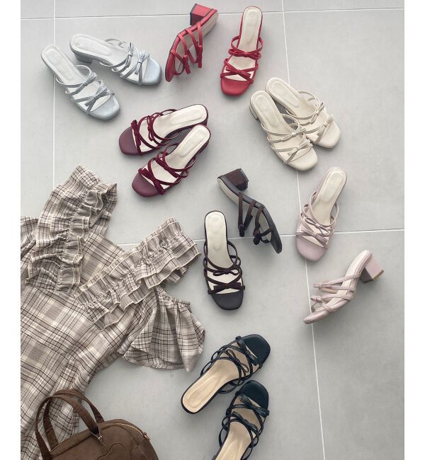  「◇ダブルリボンサンダル」|サンダル|