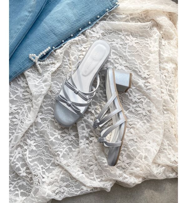  「◇ダブルリボンサンダル」|サンダル|