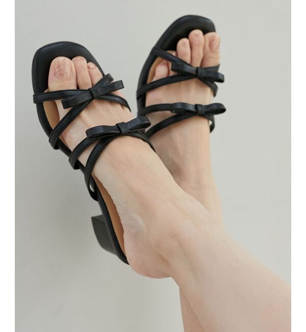  「◇ダブルリボンサンダル」|サンダル|