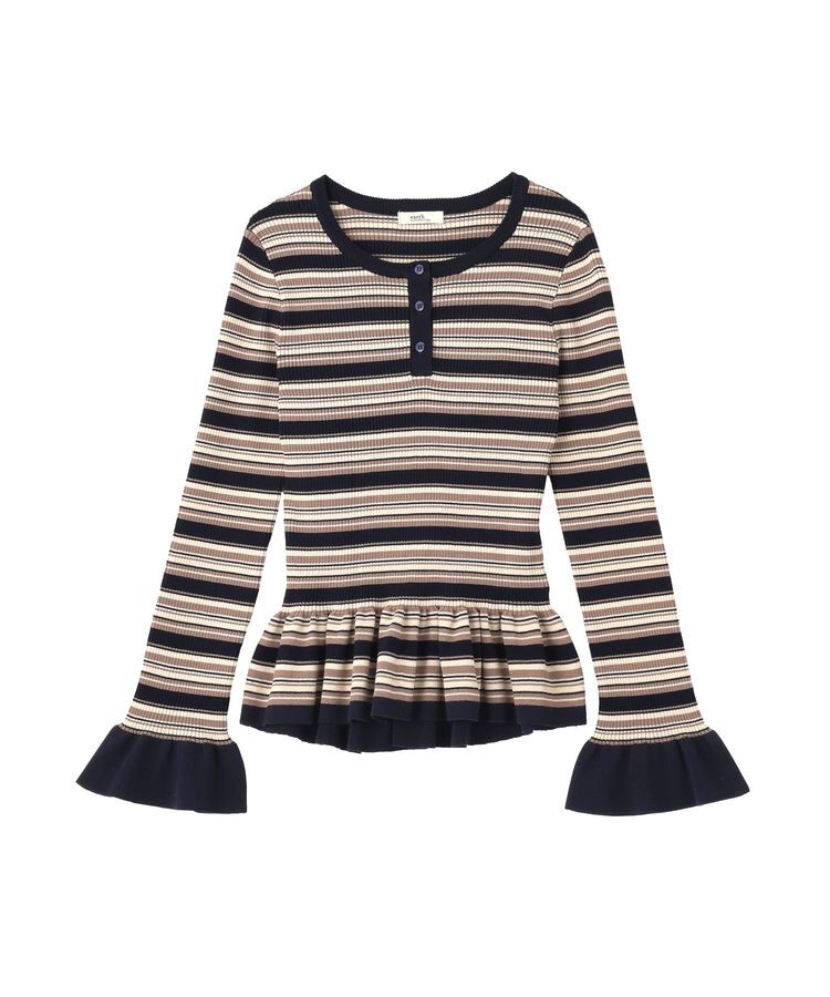 earth music&ecology「ペプラムニットプルオーバー」|ニット・セーター|