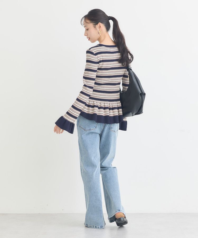 earth music&ecology「ペプラムニットプルオーバー」|ニット・セーター|