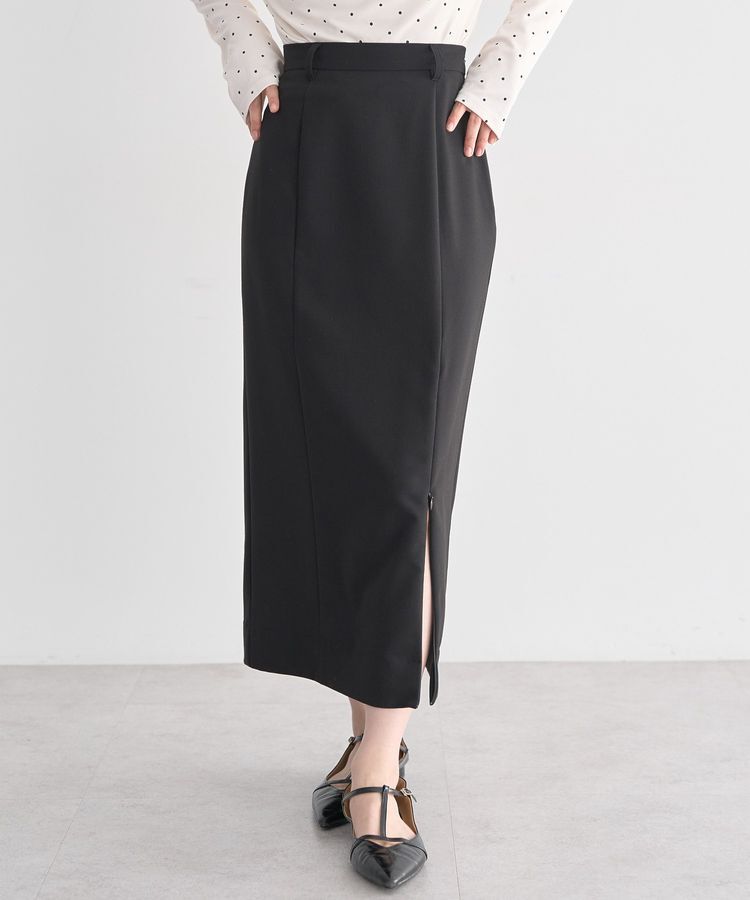 earth music&ecology「ジップスリットIラインスカート」|タイト|