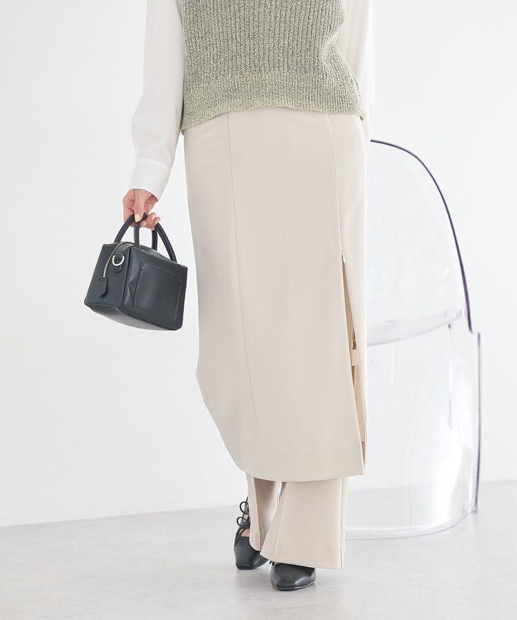 earth music&ecology「ジップスリットIラインスカート」|タイト|