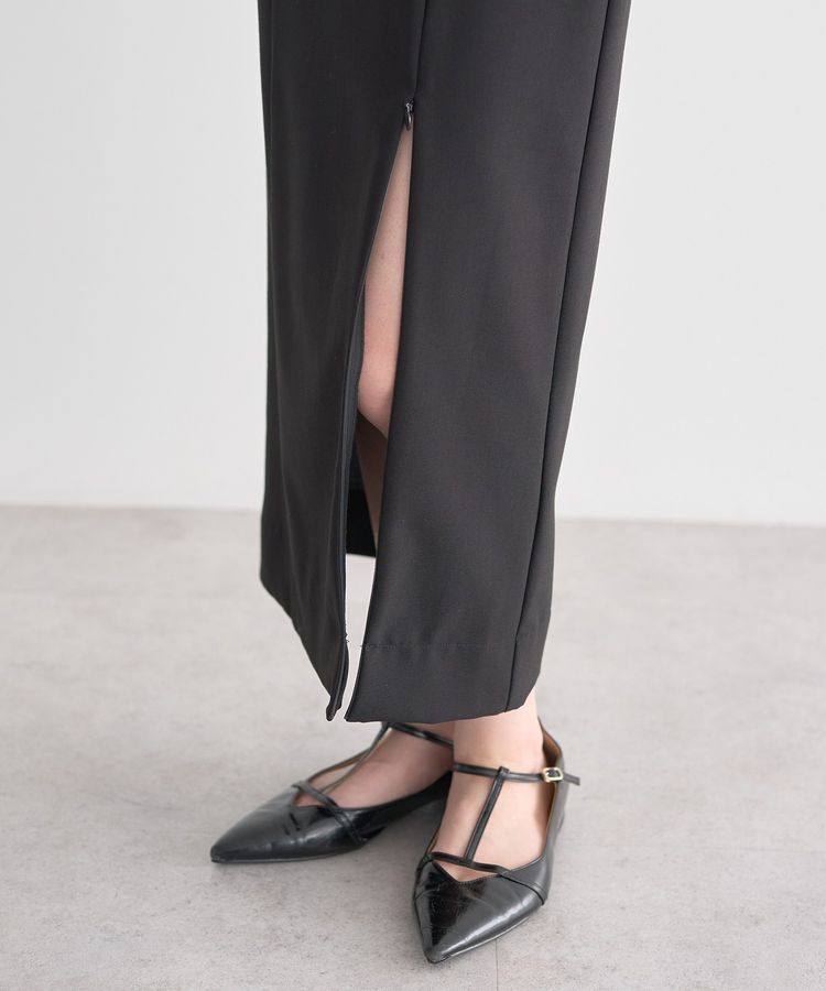 earth music&ecology「ジップスリットIラインスカート」|タイト|