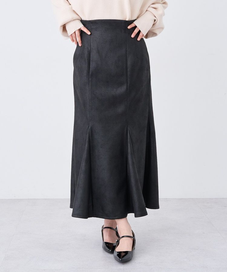 earth music&ecology「フェイクレザーマーメイドスカート」|フレア|