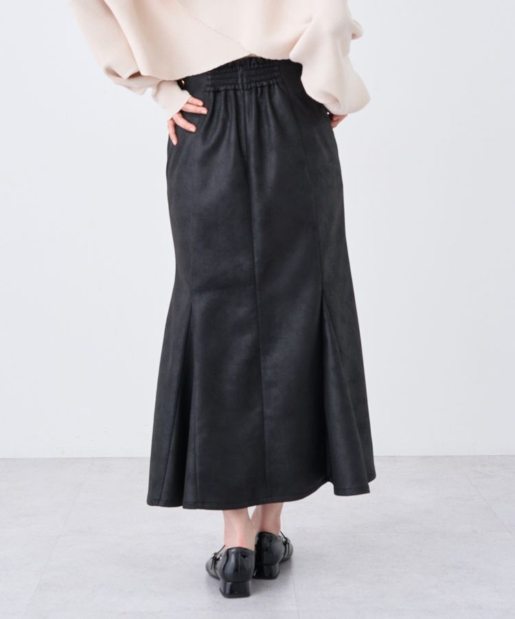 earth music&ecology「フェイクレザーマーメイドスカート」|フレア|