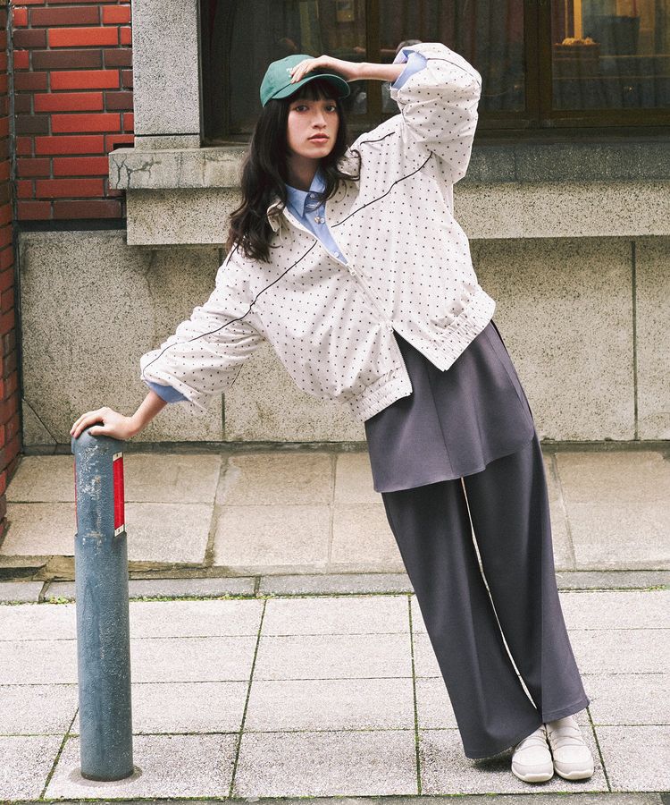 earth music&ecology「パイピングブルゾン」|ブルゾン・スタジャン|