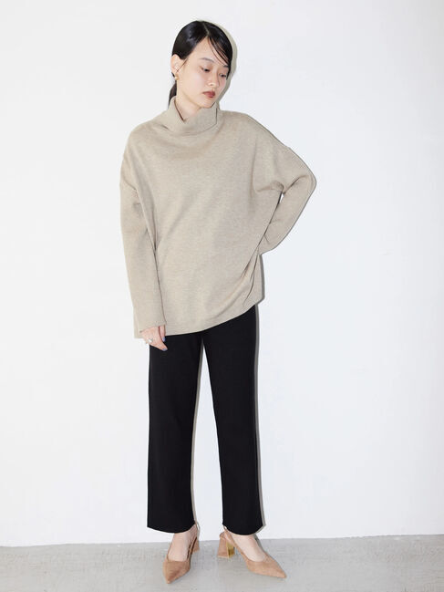  「パチパチしにくいハイネックBIGニットプルオーバー」|ニット・セーター|