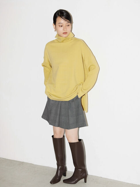  「パチパチしにくいハイネックBIGニットプルオーバー」|ニット・セーター|