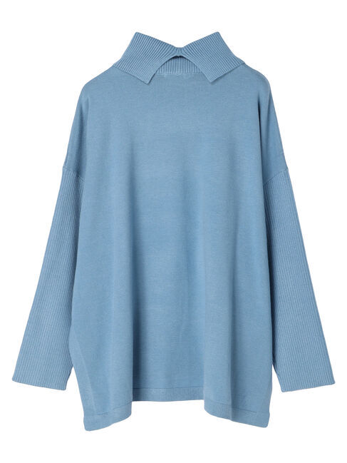  「パチパチしにくいハイネックBIGニットプルオーバー」|ニット・セーター|