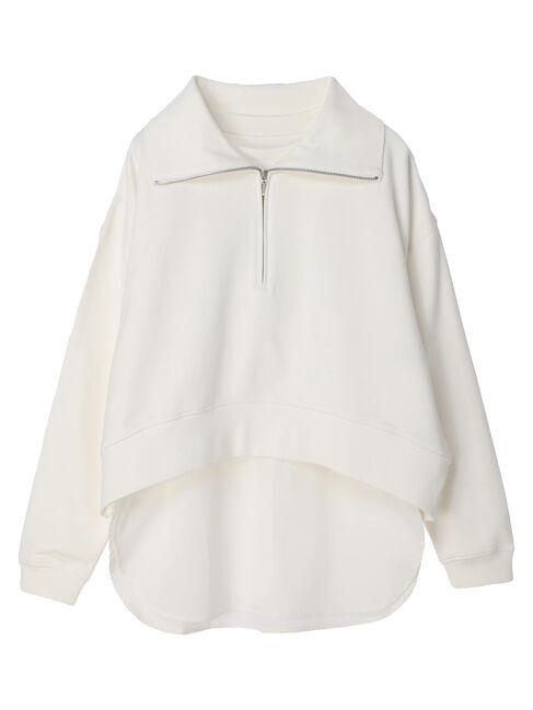  「SET ハーフZIPスウェット+シャツテールプルオーバー」|Tシャツ・カットソー|