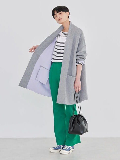  「バイカラーニットコーディガン」|カーディガン|