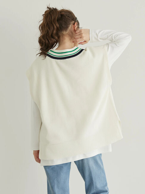 AMERICAN HOLIC「SET　ニットベスト+ボリュームスリーブシャツ」|ニット・セーター|