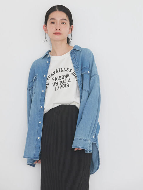  「Wポケットデニムシャツ」|シャツ・ブラウス|