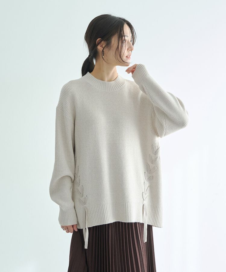 YECCA VECCA「レースアップニット」|ニット・セーター|