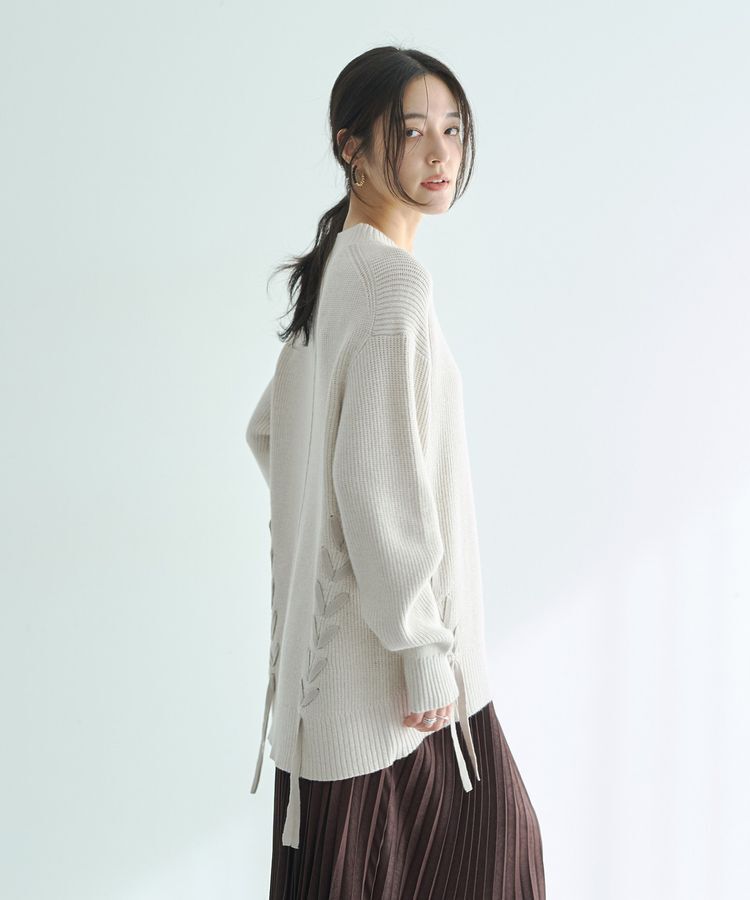 YECCA VECCA「レースアップニット」|ニット・セーター|