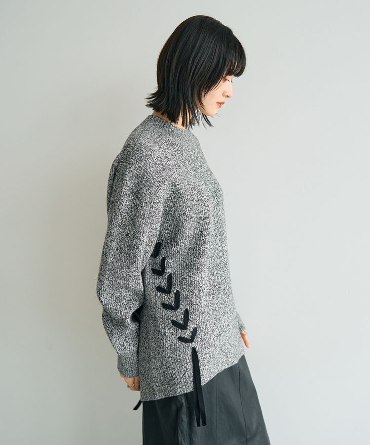 YECCA VECCA「レースアップニット」|ニット・セーター|