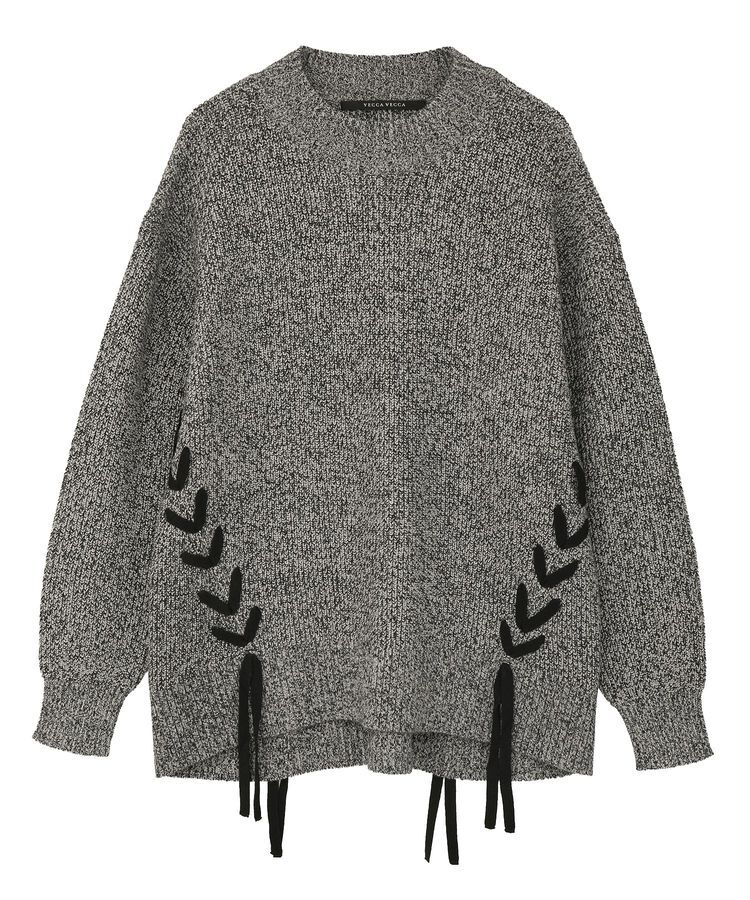 YECCA VECCA「レースアップニット」|ニット・セーター|