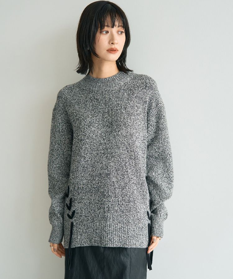 YECCA VECCA「レースアップニット」|ニット・セーター|