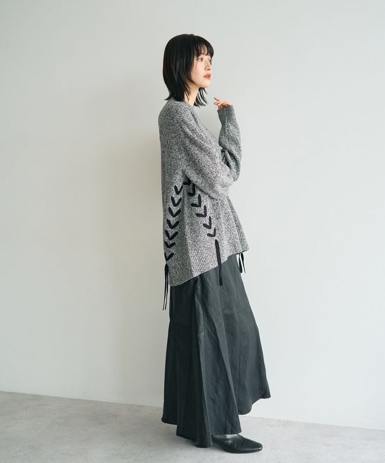 YECCA VECCA「レースアップニット」|ニット・セーター|