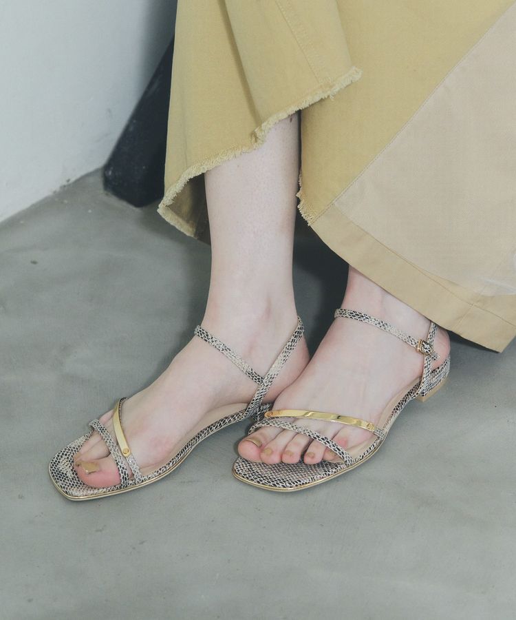 YECCA VECCA「ゴールドバーサンダル」|サンダル|