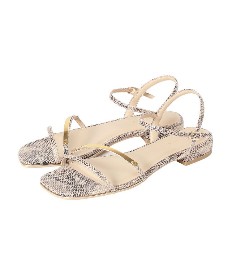 YECCA VECCA「ゴールドバーサンダル」|サンダル|