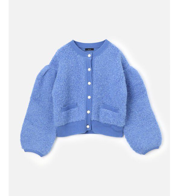 allureville「ブークレータックスリーブ カーディガン」|カーディガン|ブルー