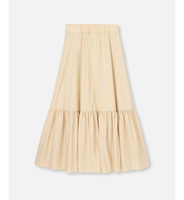 allureville「【セットアップ対応可能】ストライプアシメギャザースカート」|スカート|