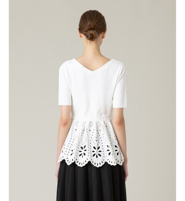 LOULOU WILLOUGHBY「【LOULOU WILLOUGHBY】アイレットレースペプラムプルオーバー」|その他|