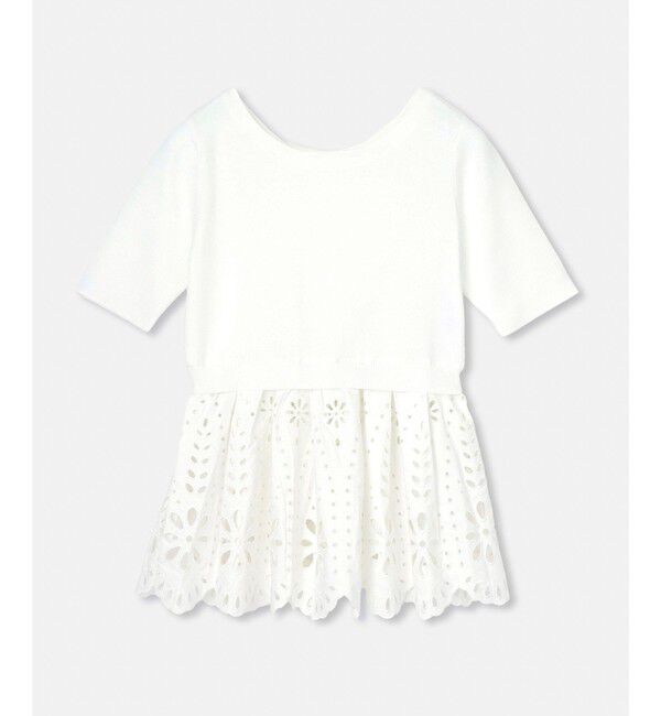 LOULOU WILLOUGHBY「【LOULOU WILLOUGHBY】アイレットレースペプラムプルオーバー」|その他|