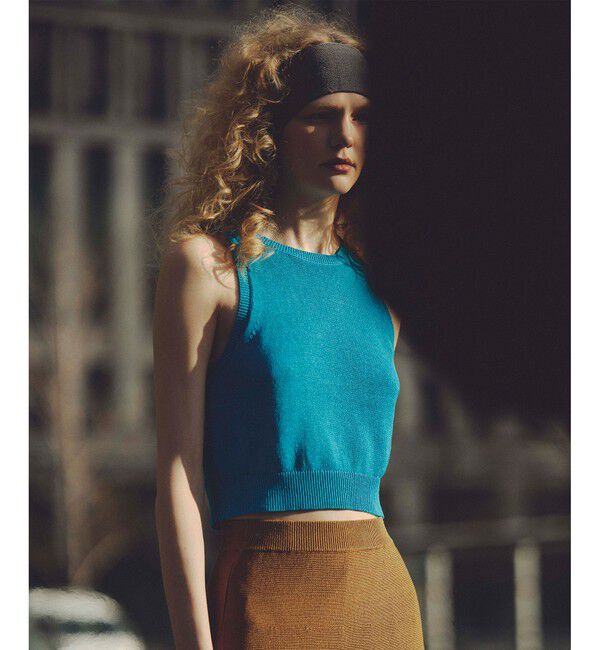 allureville「ハイゲージペーパーヤーンアメスリプルオーバー」|ニット・セーター|ブルー