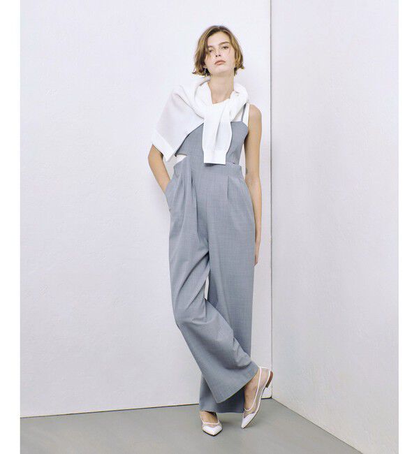 allureville「ストレッチトロサロペットパンツ」|オールインワン|