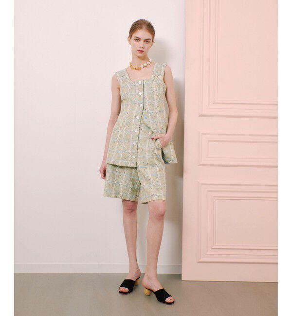 LOULOU WILLOUGHBY「【LOULOU WILLOUGHBY】LINTONツイードジレ」|ベスト・ジレ|