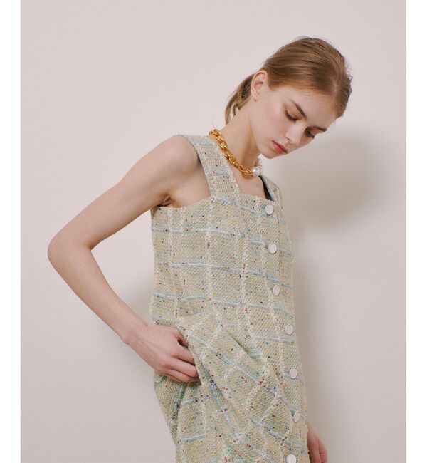 LOULOU WILLOUGHBY「【LOULOU WILLOUGHBY】LINTONツイードジレ」|ベスト・ジレ|