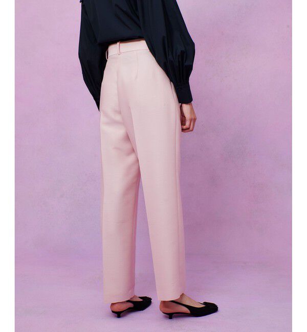 LOULOU WILLOUGHBY「【LOULOU WILLOUGHBY】シルクウールツイルタックパンツ」|チノ|