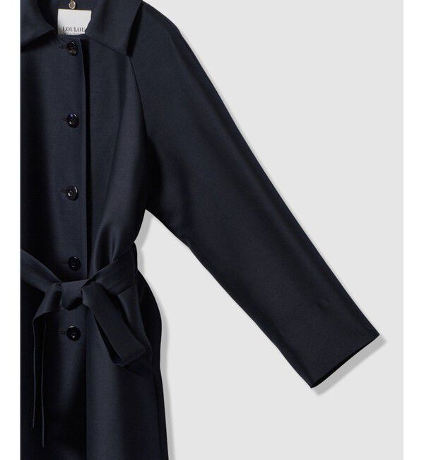 LOULOU WILLOUGHBY「【LOULOU WILLOUGHBY】シルクウールツイルロングコート」|ダッフルコート|