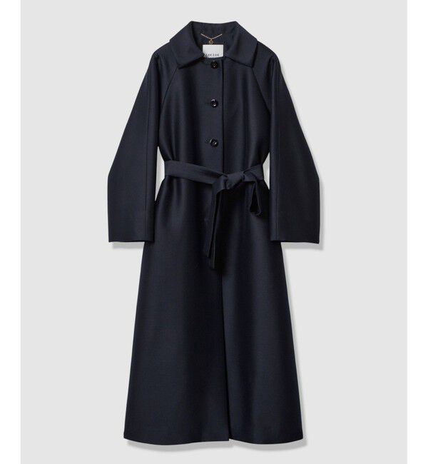 LOULOU WILLOUGHBY「【LOULOU WILLOUGHBY】シルクウールツイルロングコート」|ダッフルコート|