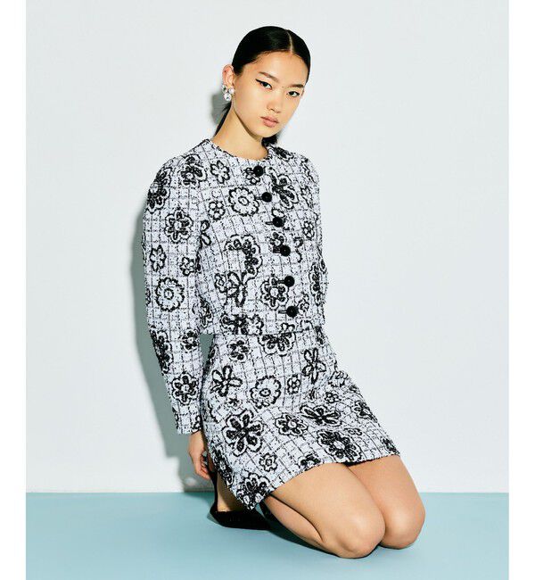 LOULOU WILLOUGHBY「【LOULOU WILLOUGHBY】MALHIA ツイードミニスカート」|スカート|