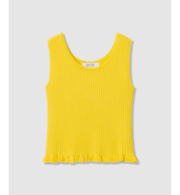 LOULOU WILLOUGHBY「【LOULOU WILLOUGHBY】ワイドリブヘムフリルタンク」|タンクトップ|