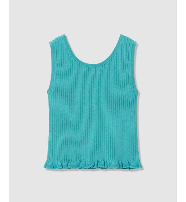 LOULOU WILLOUGHBY「【LOULOU WILLOUGHBY】ワイドリブヘムフリルタンク」|タンクトップ|