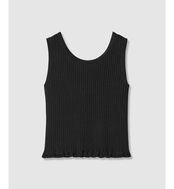 LOULOU WILLOUGHBY「【LOULOU WILLOUGHBY】ワイドリブヘムフリルタンク」|タンクトップ|