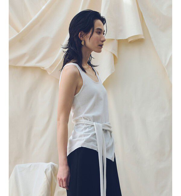 allureville「【ATELIER Line】コットンシルクリネンタンクトップ」|ニット・セーター|