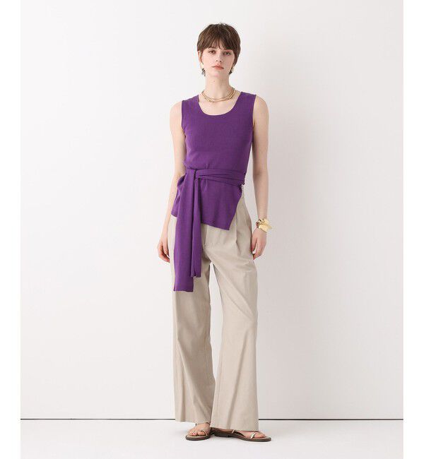 allureville「【ATELIER Line】コットンシルクリネンタンクトップ」|ニット・セーター|