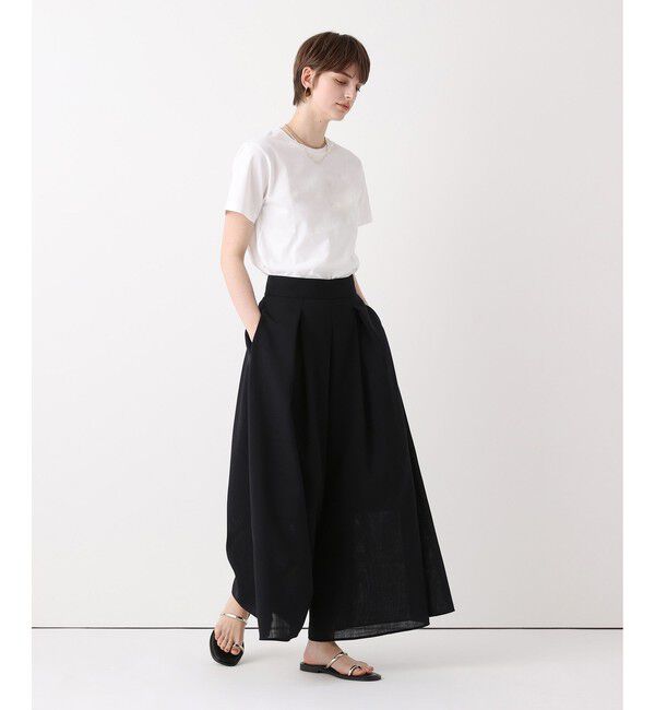 allureville「カラミフレアースカートパンツ」|チノ|