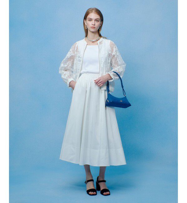 LOULOU WILLOUGHBY「【LOULOU WILLOUGHBY】オーガンレースブルゾン」|ブルゾン・スタジャン|