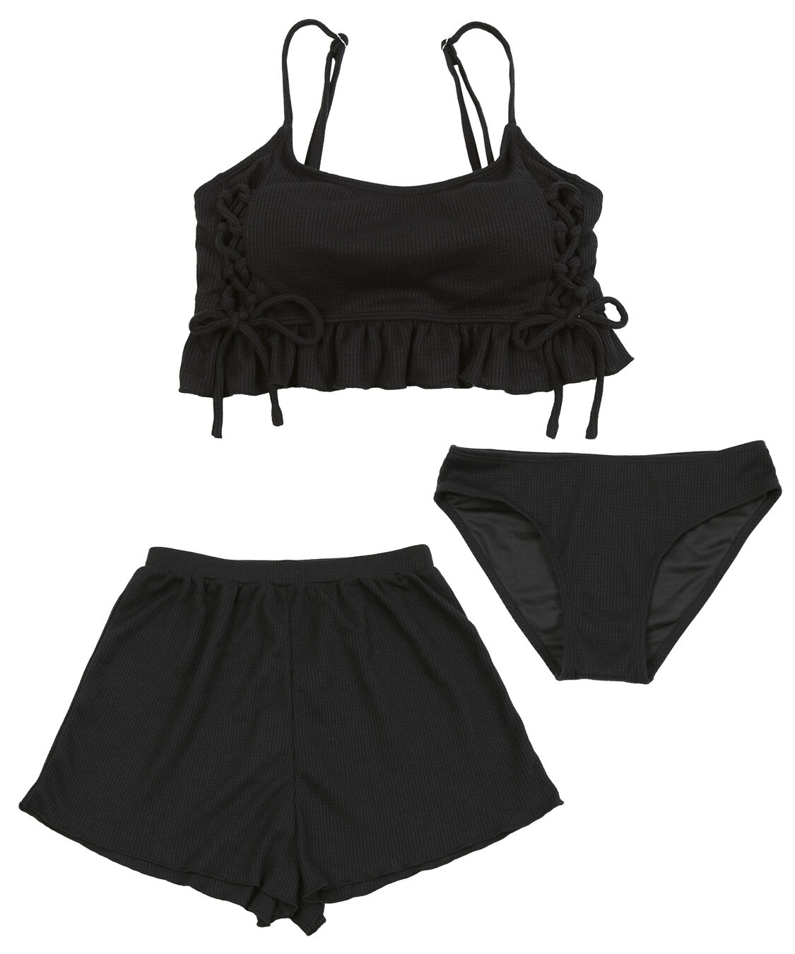 SEA DRESS「ワッフル素材レースアップビキニ」|ビキニ|