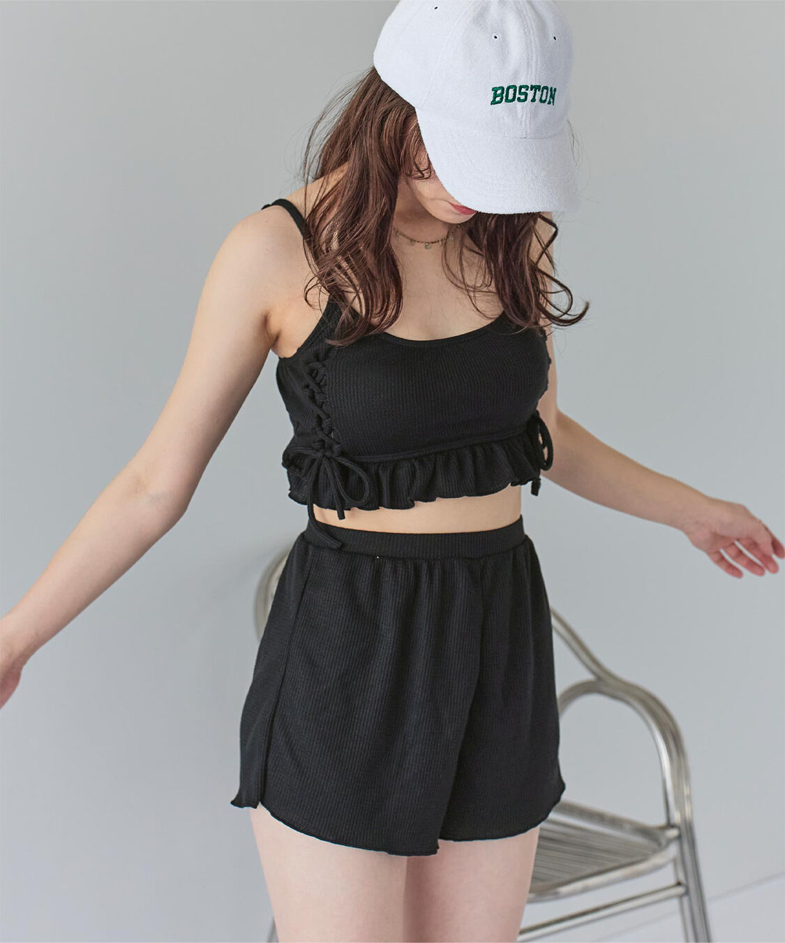 SEA DRESS「ワッフル素材レースアップビキニ」|ビキニ|