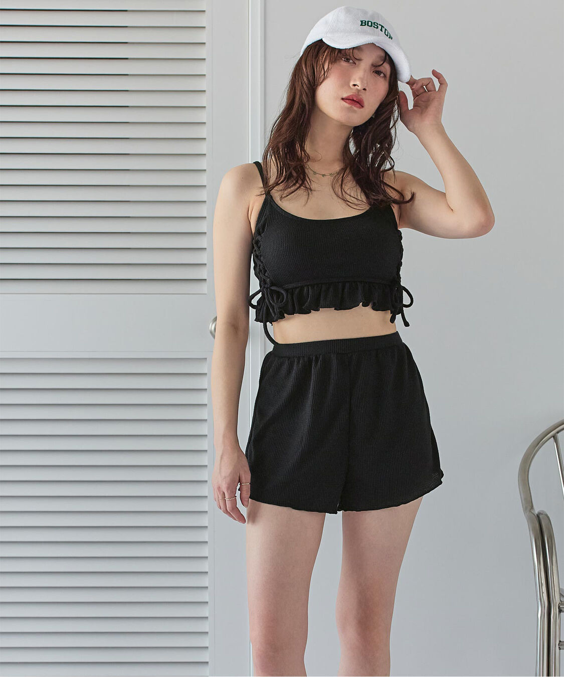 SEA DRESS「ワッフル素材レースアップビキニ」|ビキニ|